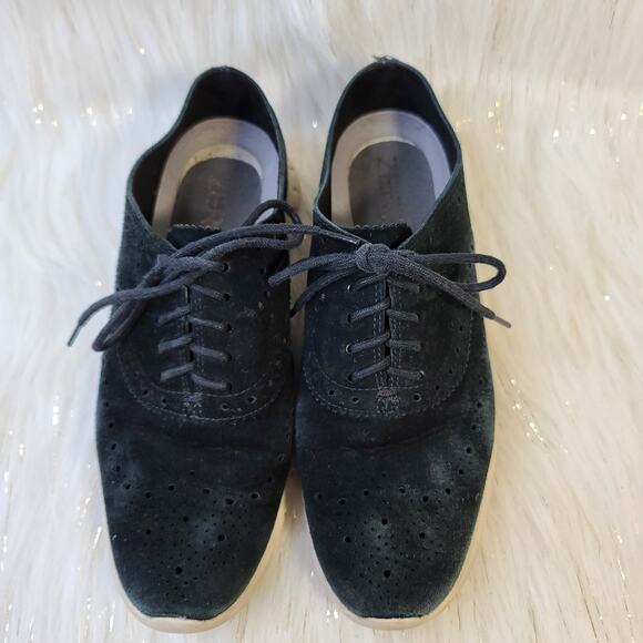 Cole Haan Grand.os Ivory Gray Oxford Lace Up Loafers Size 10.5 - Picture 5 of 11